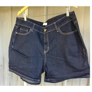 Lane Bryant Flex Magic Waistband Mid Rise Girlfriend Denim Shorts Size 16
